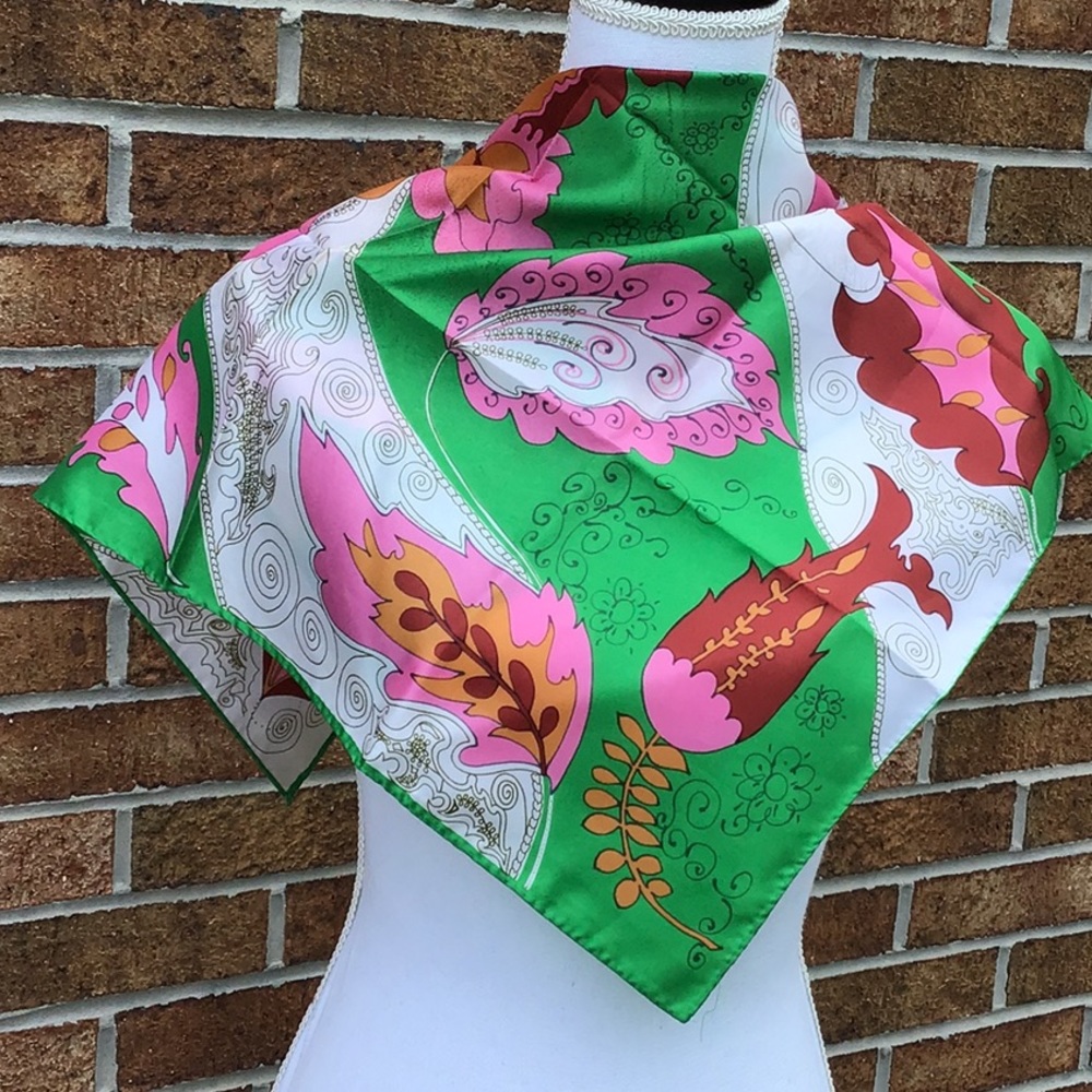 Aqua Sheen Square Scarf Japan